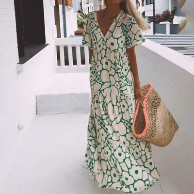 Juni™ | Ibiza-style dress with bohemian floral print