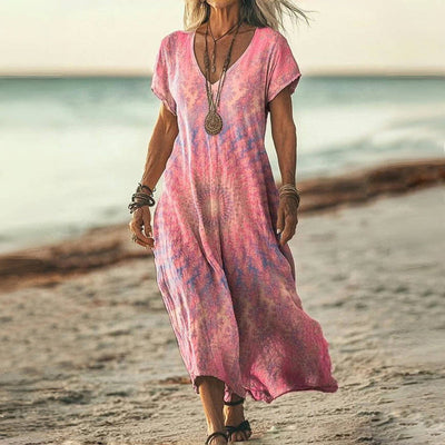 Luna | Vintage Gradient Dress with Summer Touch