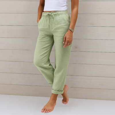 Susy - Premium Ademend Linnen Stretch Broeken