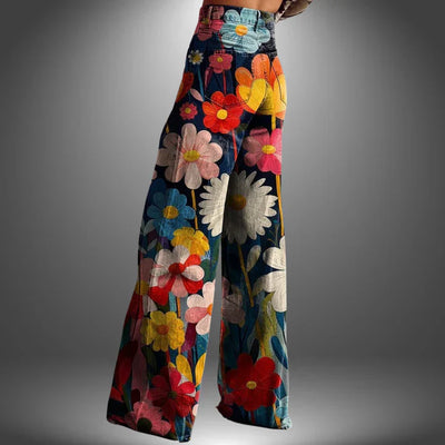 Olivia | Premium Bloem Motief Broek