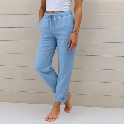 Susy - Premium Ademend Linnen Stretch Broeken