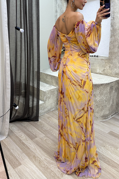 Gisselle - Pleated Loose V-Neck Dress