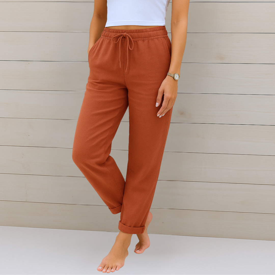 Susy - Premium Ademend Linnen Stretch Broeken
