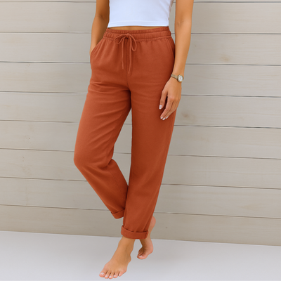 Susy - Premium Ademend Linnen Stretch Broeken