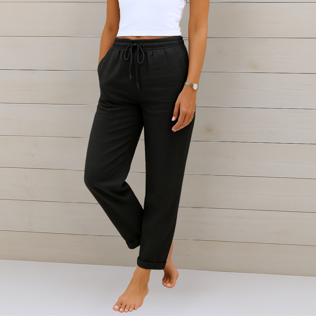 Susy - Premium Ademend Linnen Stretch Broeken