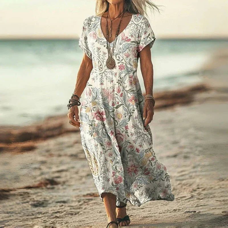 Luna | Vintage Gradient Dress with Summer Touch