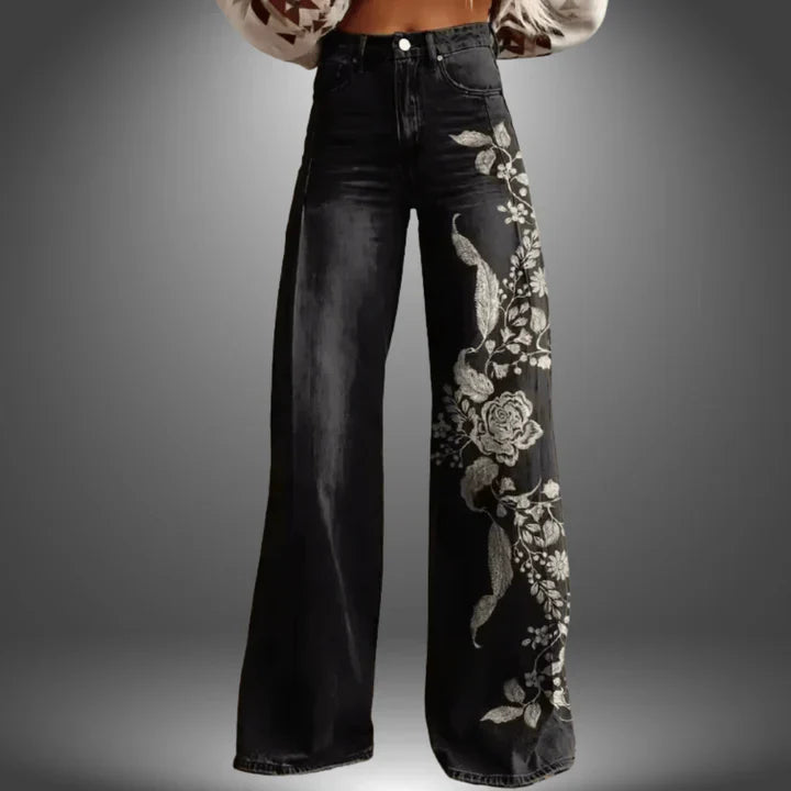 Olivia | Premium Bloemenprint Broek