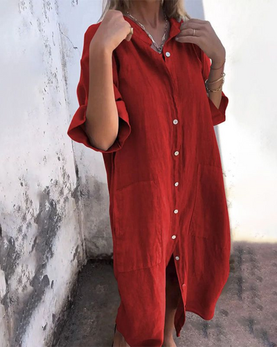 Alva™ | Ibiza-style shirt dress with relaxed elegance