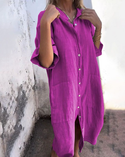 Alva™ | Ibiza-style shirt dress with relaxed elegance