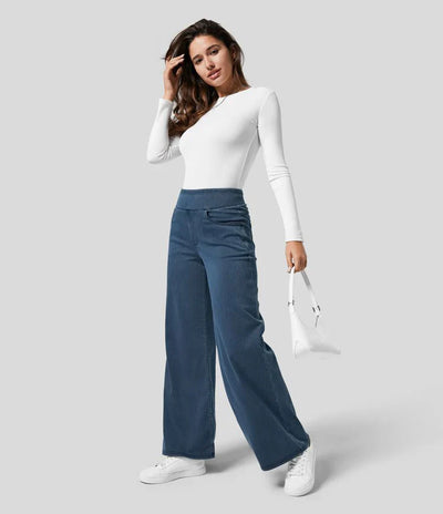 Evie | Comfortabele hoge taille broek met elastiek