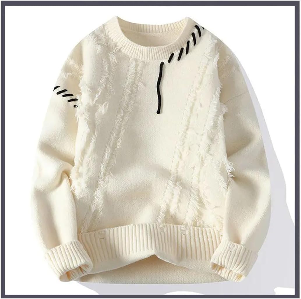 Men's Pullover Sweaters Mens Knitted Sweaters Fashion Patchwork O Neck Pullovers