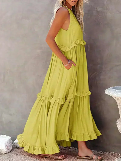 ANETA | Elegant Sleeveless Dress with Ruffles