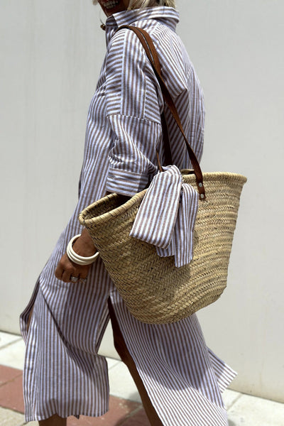 Faith Striped Shirt Dress