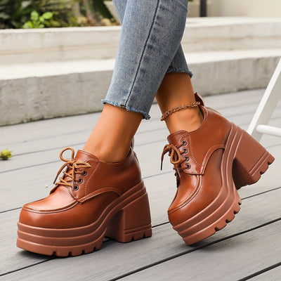 Beatrice - Chunky Lace-Up Platforms