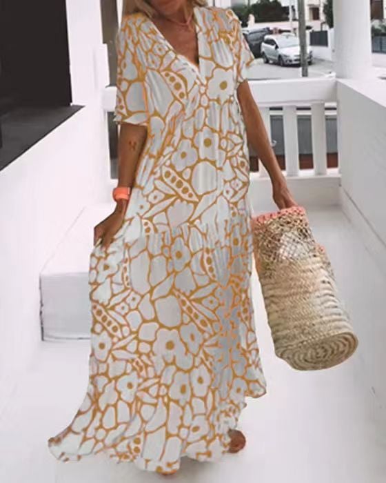 Juni™ | Ibiza-style dress with bohemian floral print