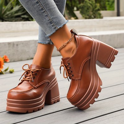 Beatrice - Chunky Lace-Up Platforms