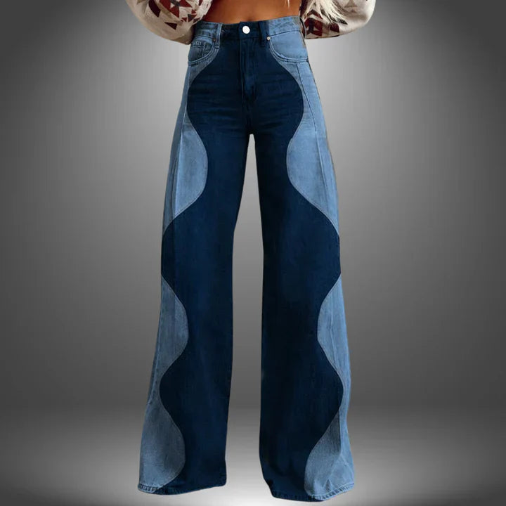 Olivia | Premium Broek met Golfpatroon