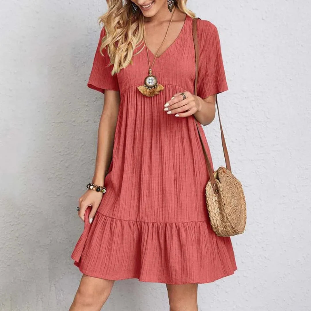 Elske™ | Elegant V-Neck Mini Dress