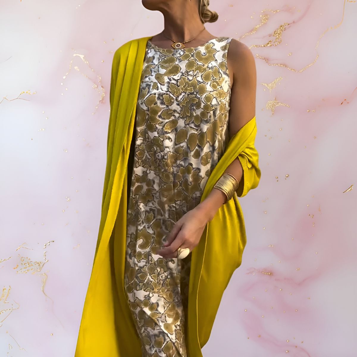 Viola™ | Elegant Dress with Cardigan