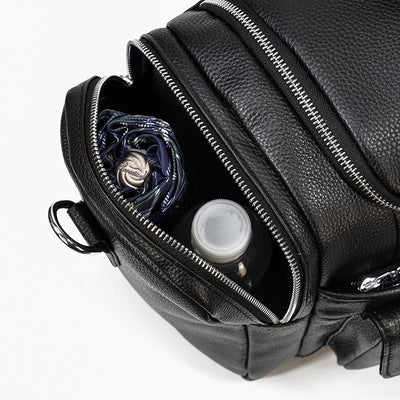 Carl - Black Leather Travel Tote