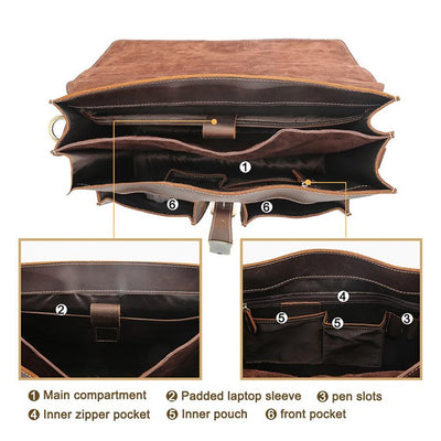 Nile - Brown Leather Shoulder Bag