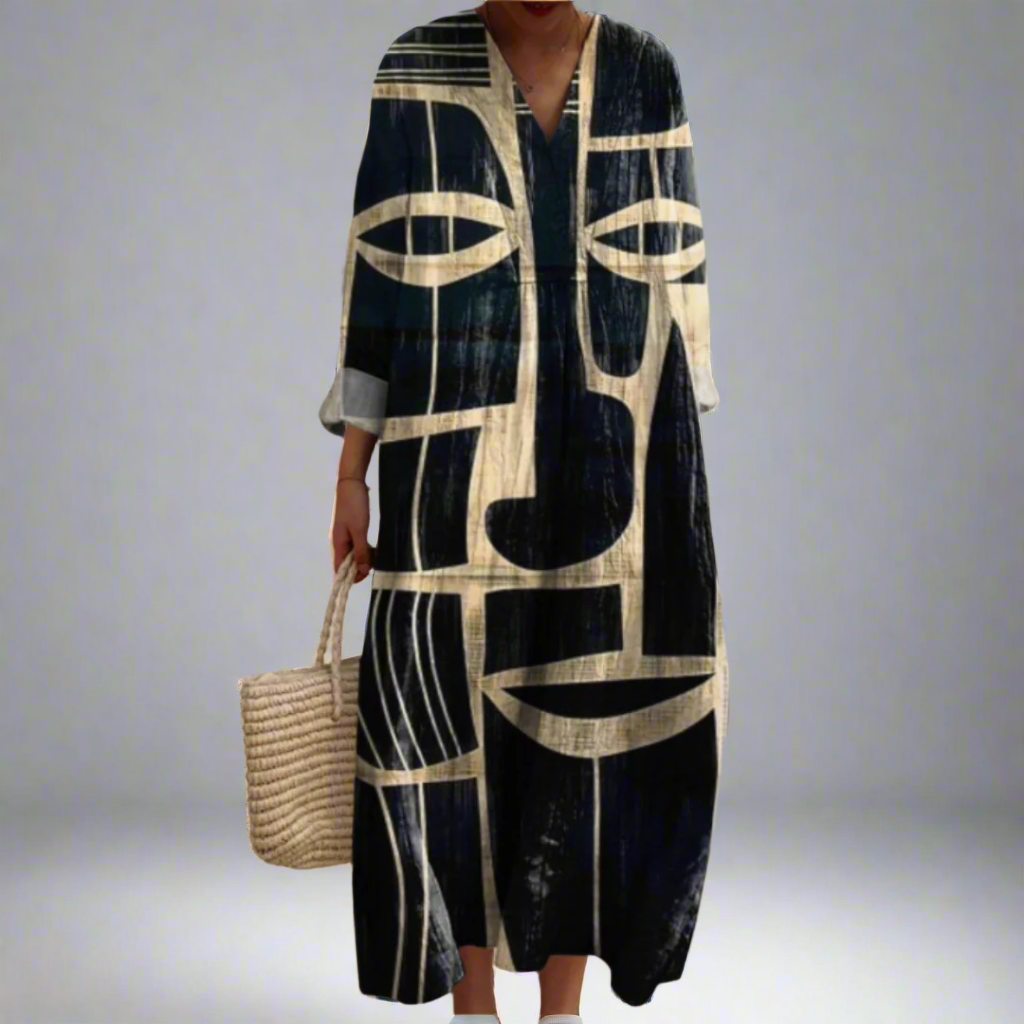 Lorna | Artistic Midi Dress Inspired by Tribal