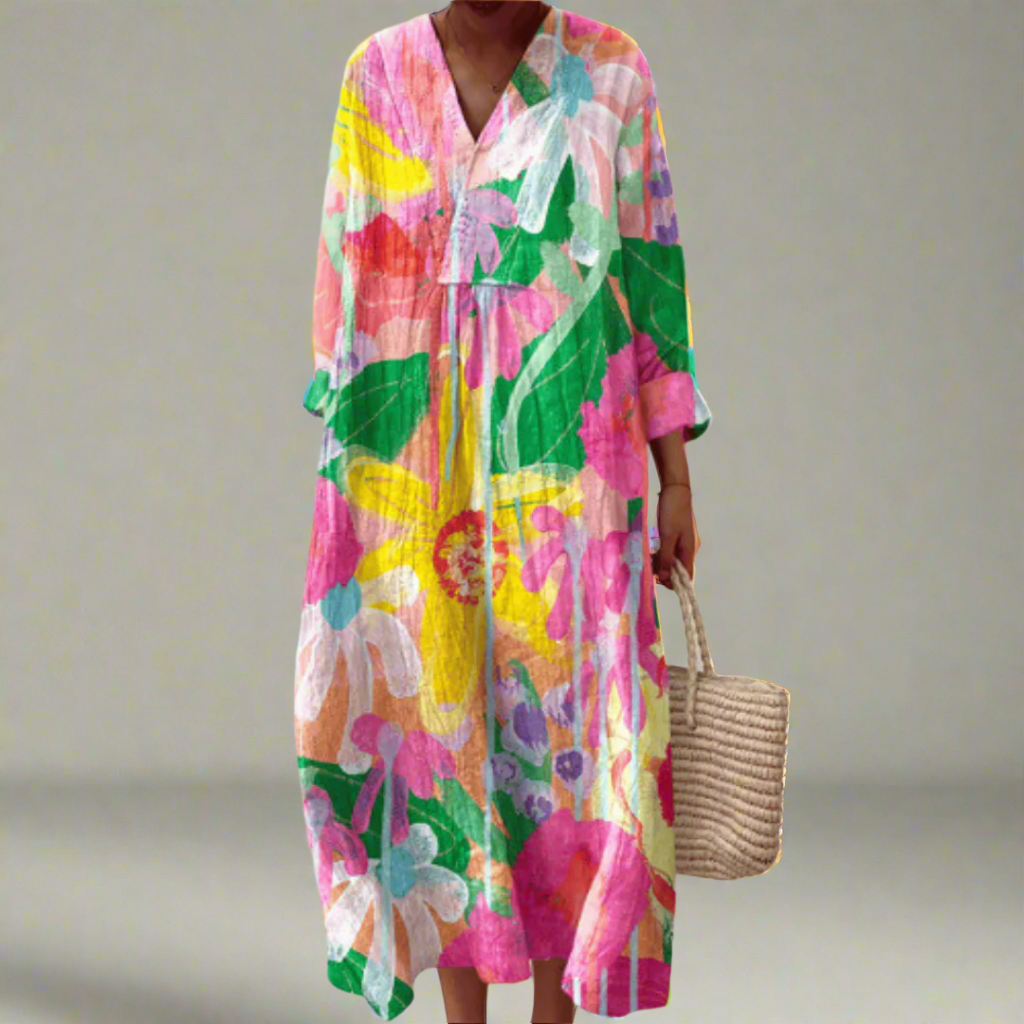 Tilly | Watercolor Floral Maxi Dress