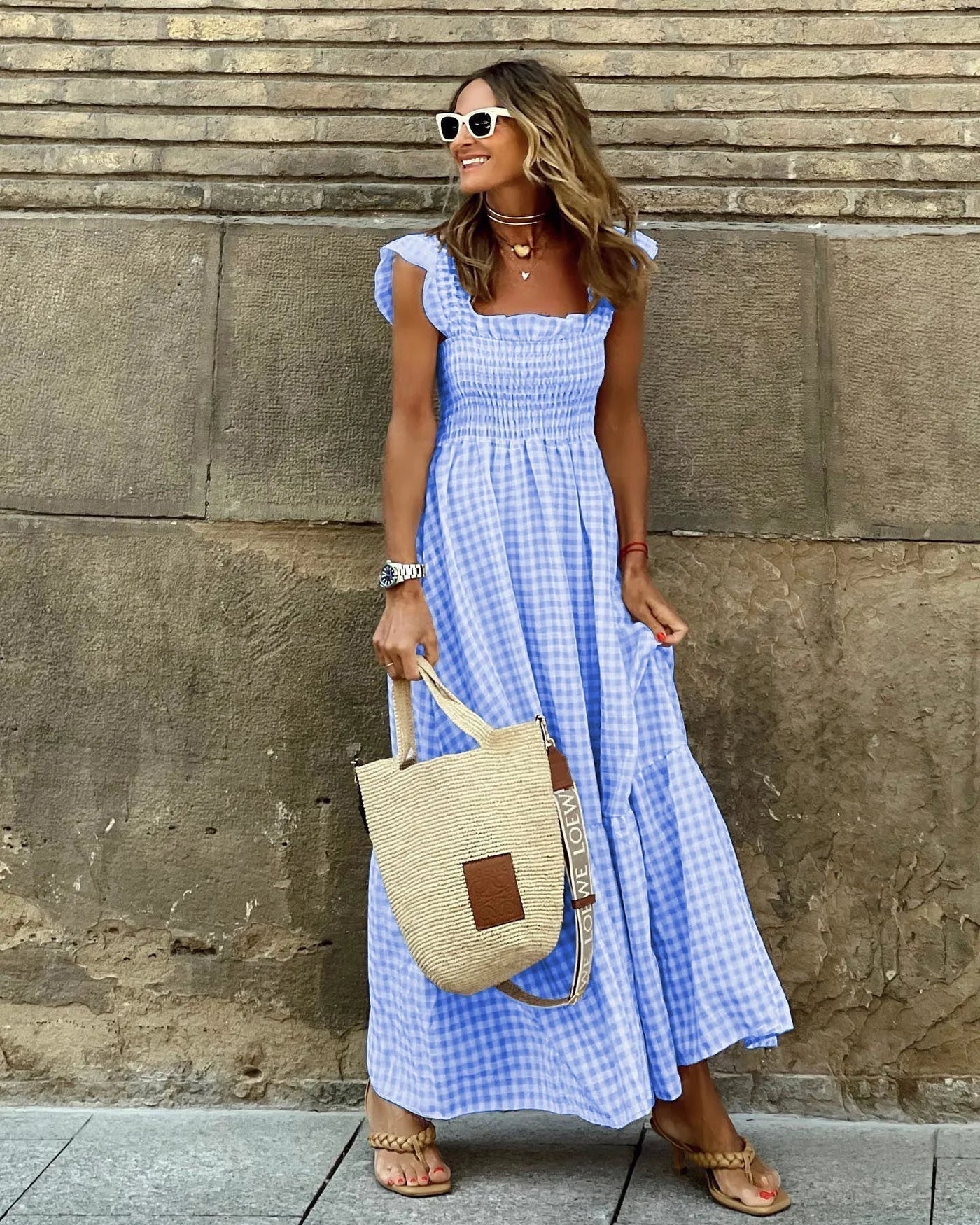 MILA | Retro checkered dress