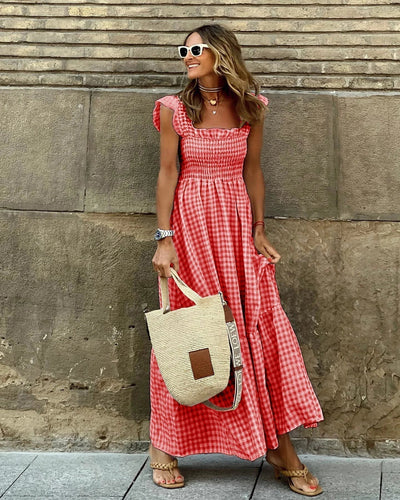 MILA | Retro checkered dress