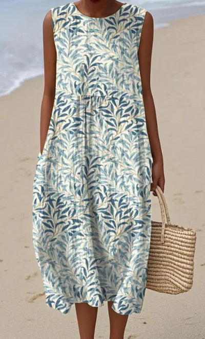 Adelina | Summer Long Dress Floral Patchwork