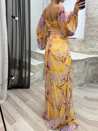Gisselle - Pleated Loose V-Neck Dress