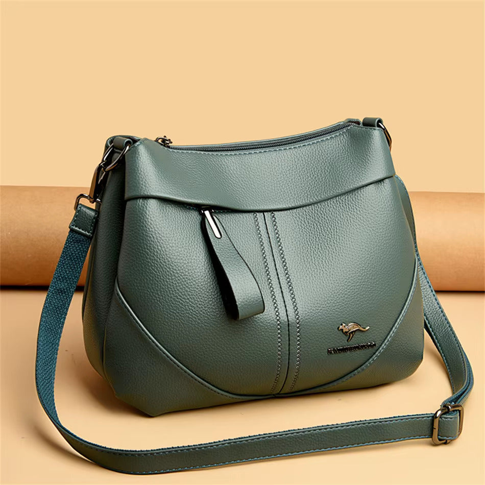 Savine - Soft Leather Messenger Bag