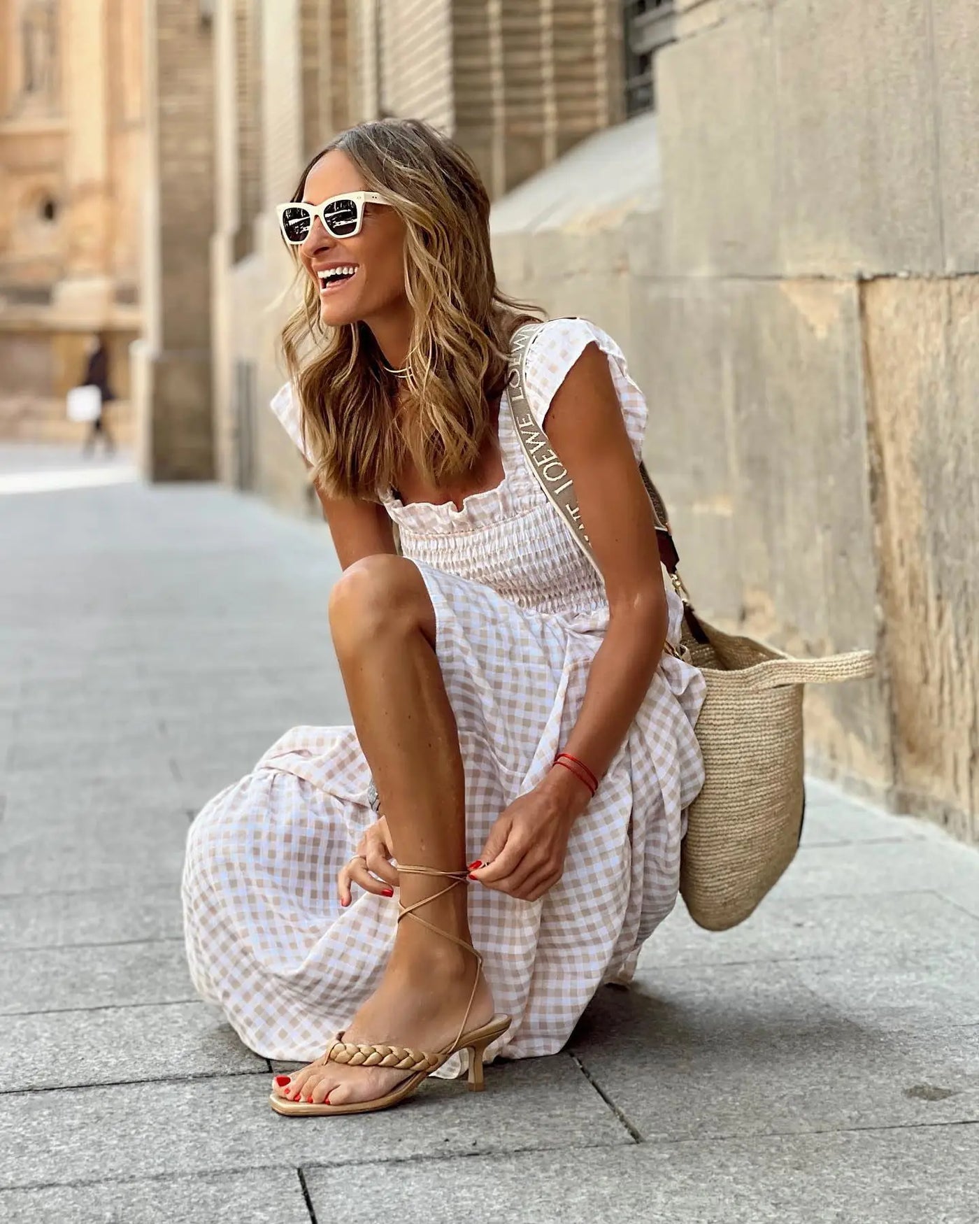 MILA | Retro checkered dress