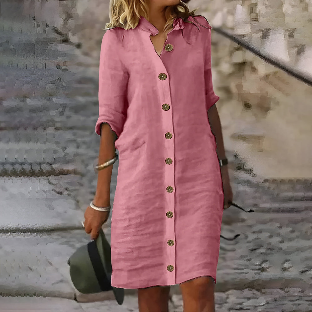 Bea™ | Casual Midi Shirt Dress