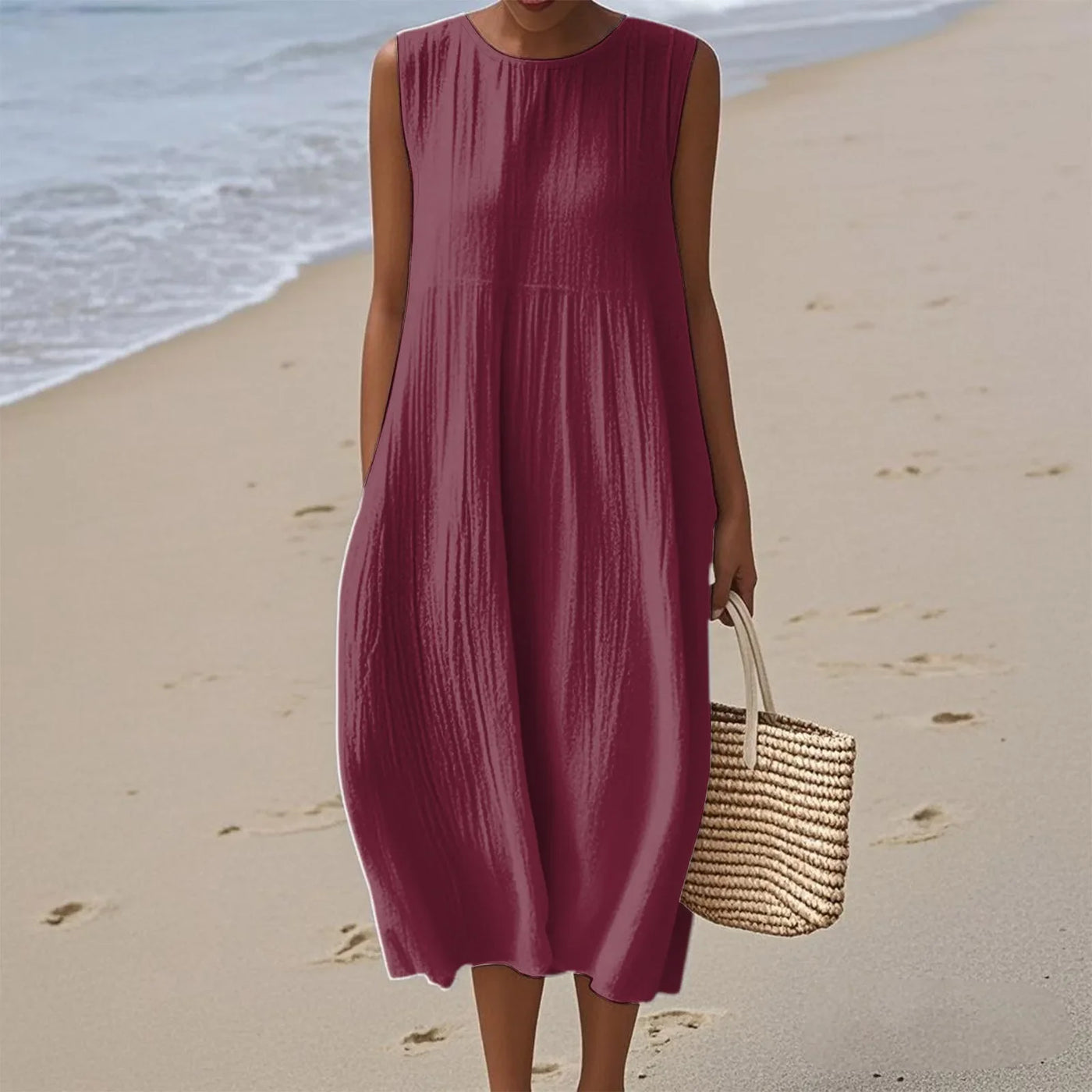 Sienna | Sleeveless Midi Dress for Effortless Summer Style