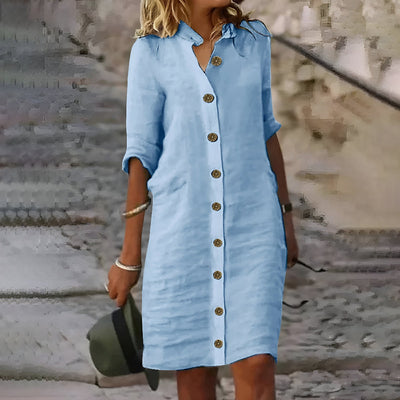 Bea™ | Casual Midi Shirt Dress