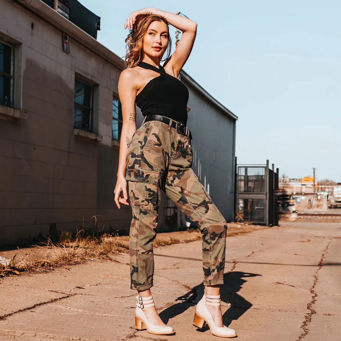 Lina - Classic Vintage Leather Heels