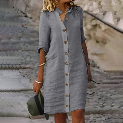 Bea™ | Casual Midi Shirt Dress