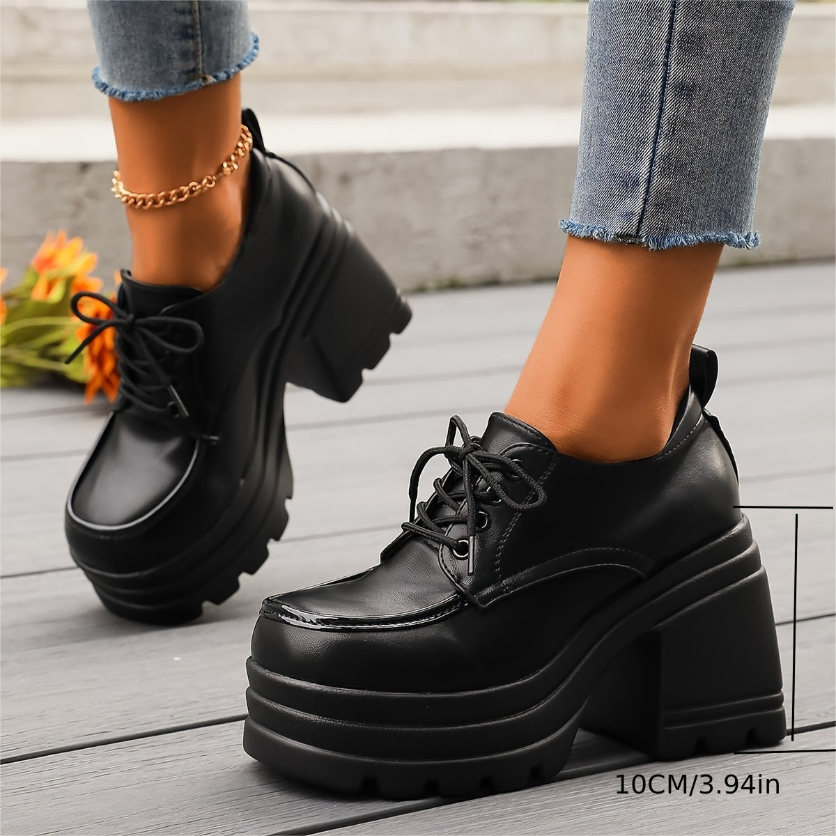 Beatrice - Chunky Lace-Up Platforms