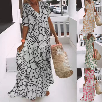 Juni™ | Ibiza-style dress with bohemian floral print