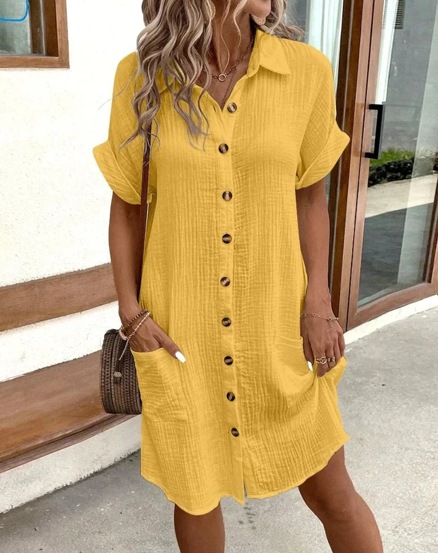 Linnéa™ | Casual and airy midi dress for warm summer days