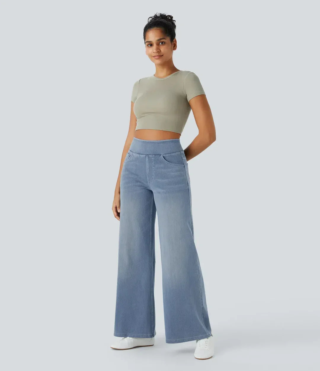 Evie | Comfortabele hoge taille broek met elastiek