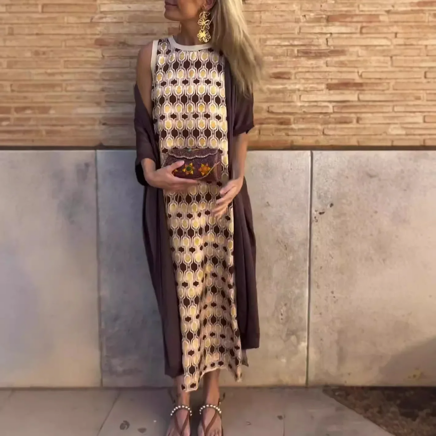 Viola™ | Elegant Dress with Cardigan