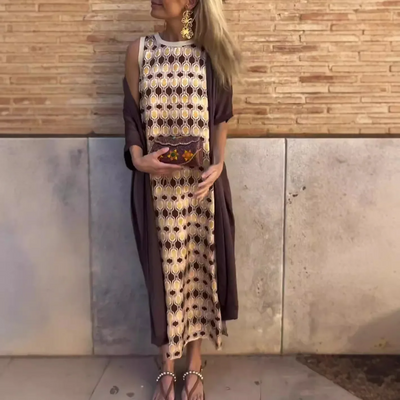 Viola™ | Elegant Dress with Cardigan
